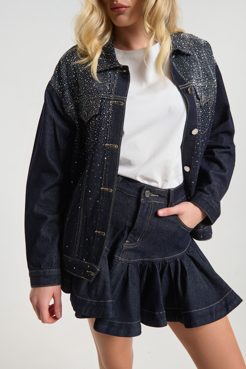 Μπουφάν Τζιν Με Στρας