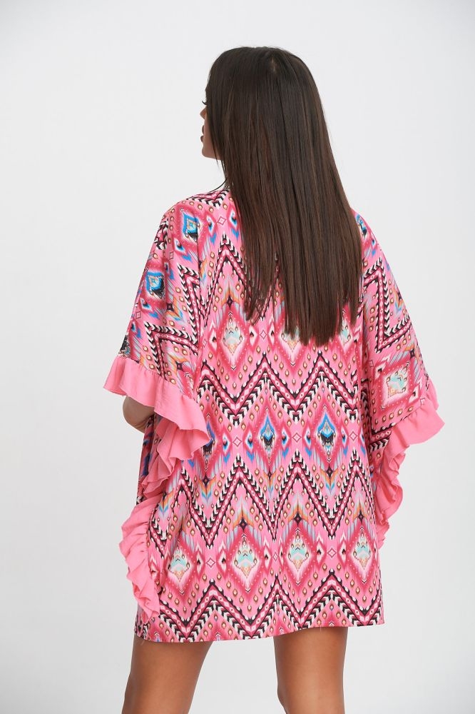 Ethnic Ruffled Kimono