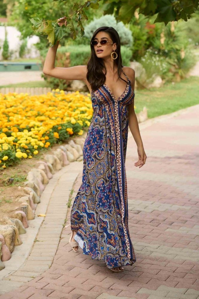 Neck Tied Lahour Dress
