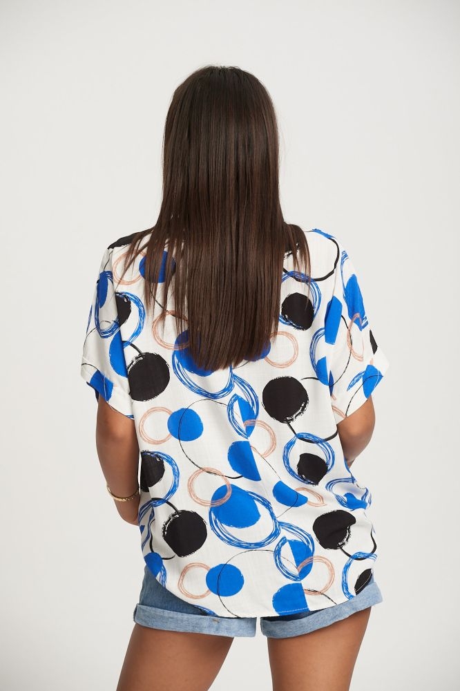 Printed Blouse With Circles