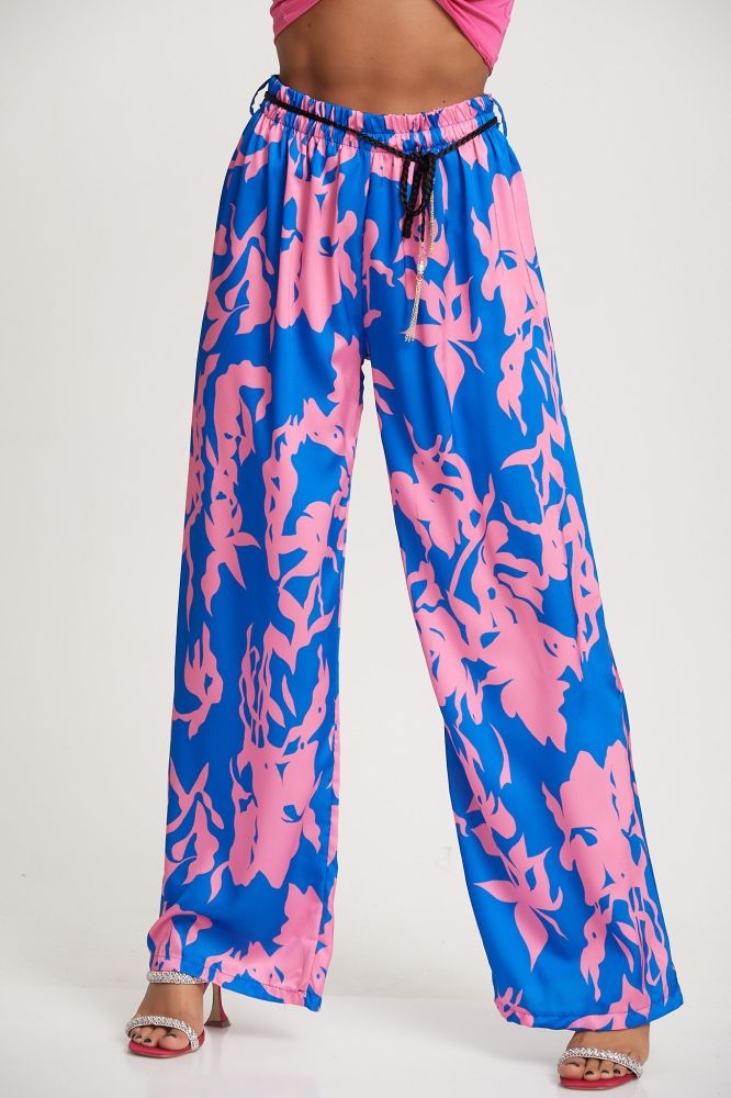 Printed Pants With Belt