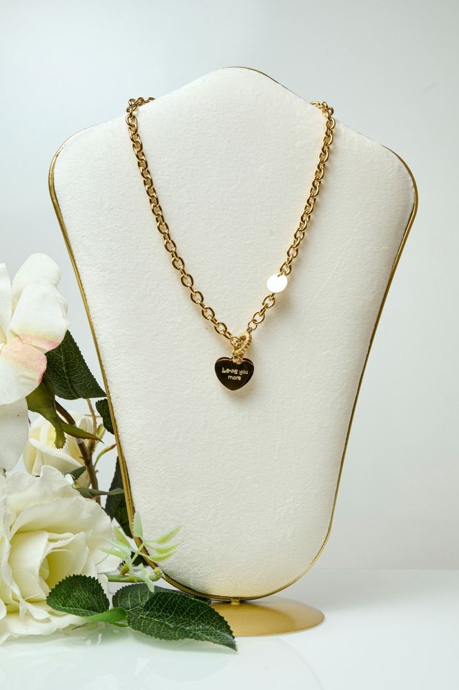 Chain Necklace With Heart Charm