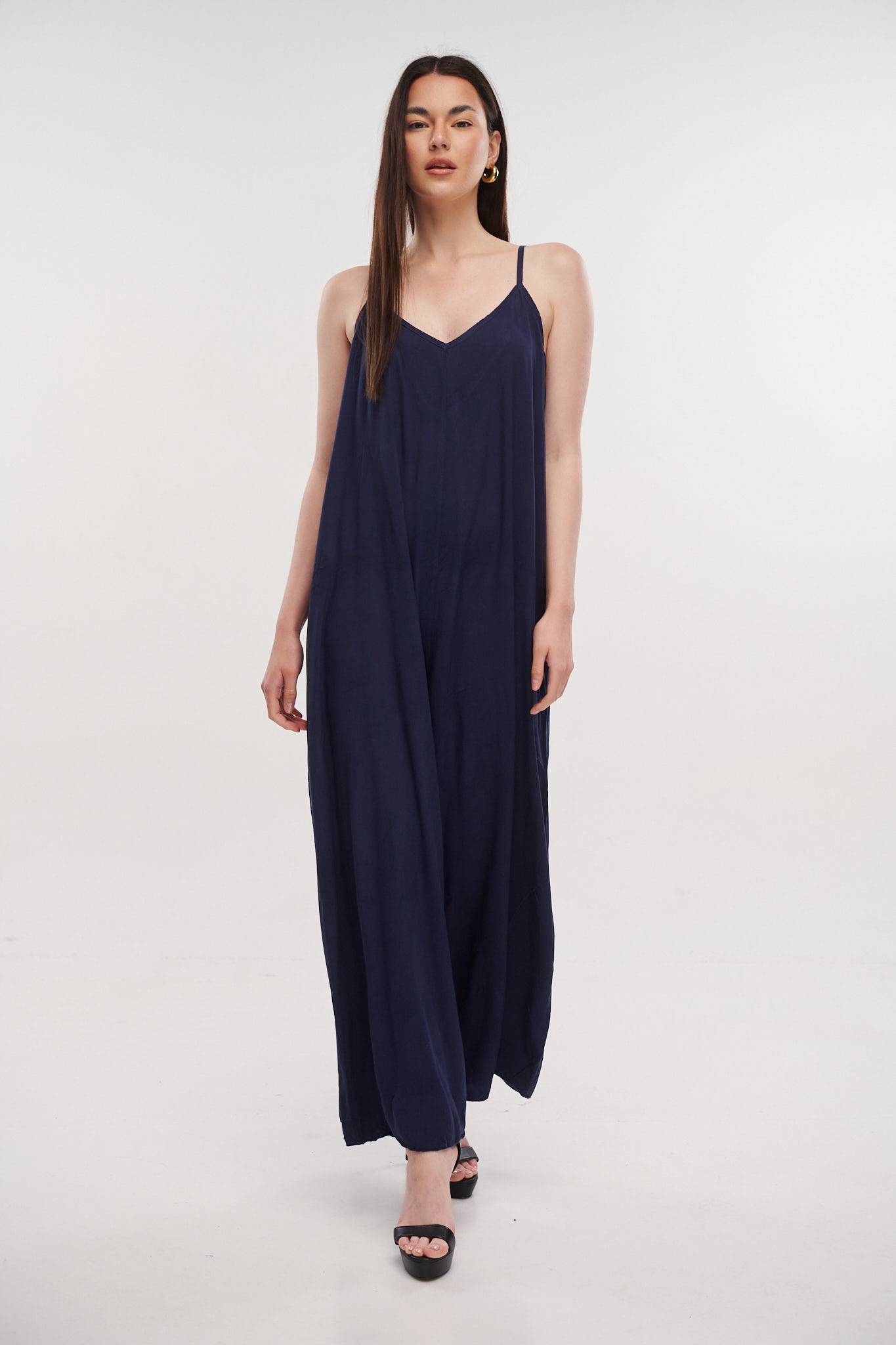 Oversize Jumpsuit With Open Back