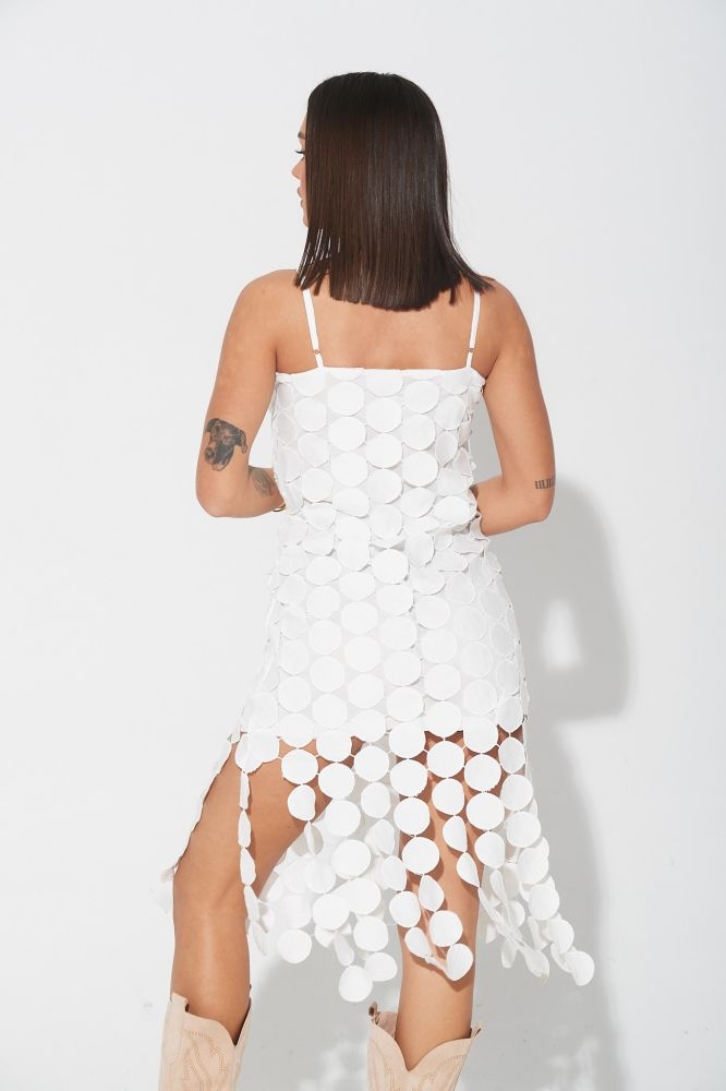 Φόρεμα Mini Με Κρεμαστούς Κύκλους