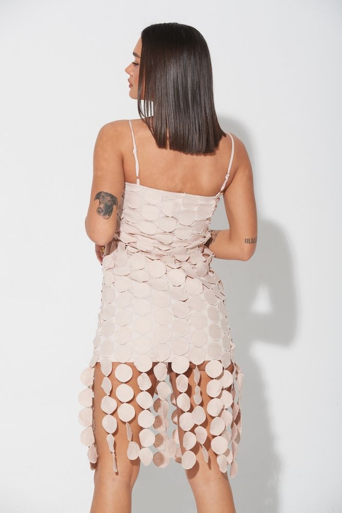 Φόρεμα Mini Με Κρεμαστούς Κύκλους