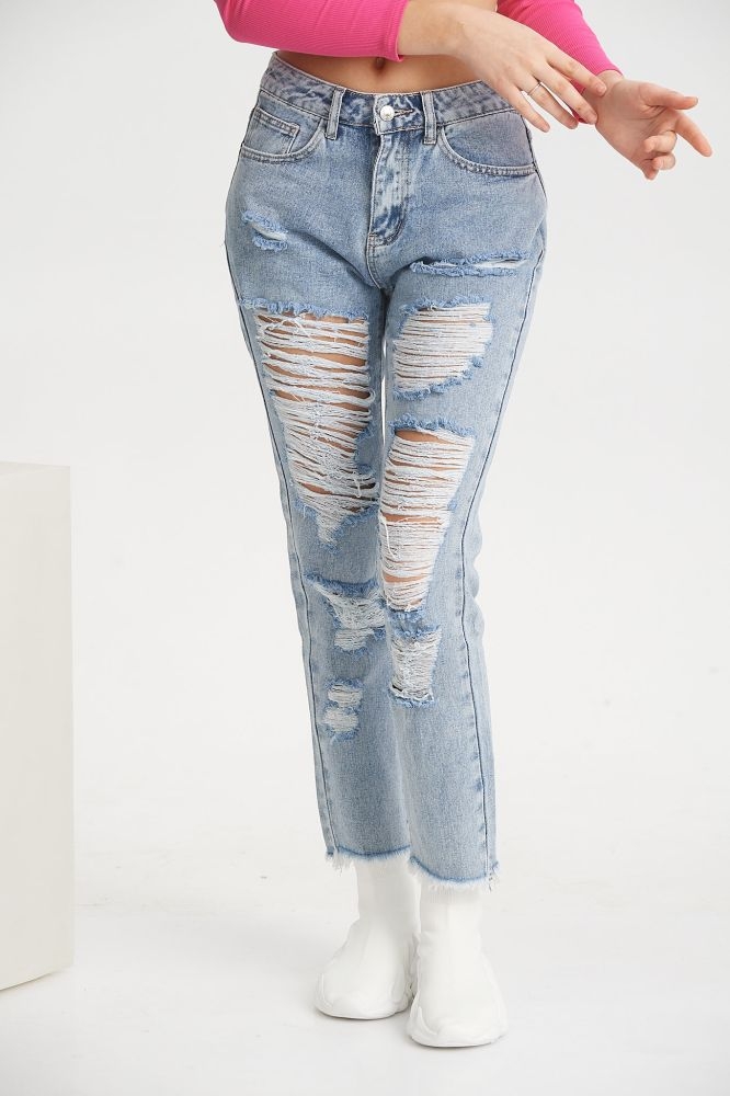 Ripped Jeans Front And Back
