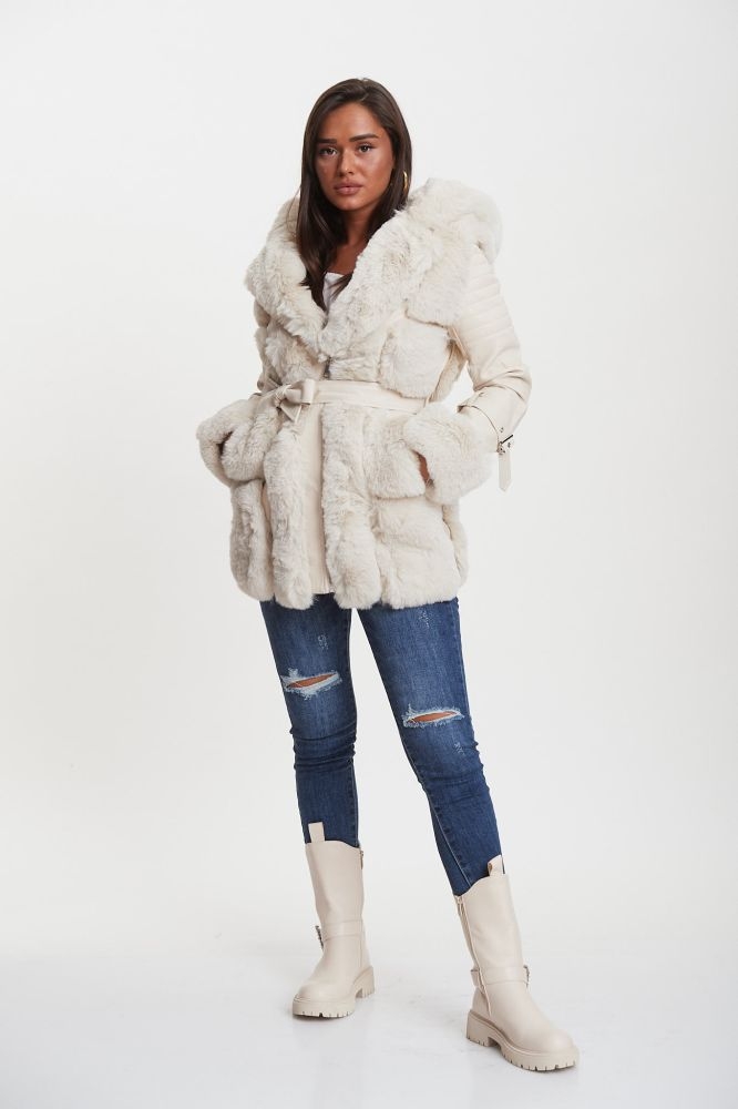 Furry Leatherette Jacket 