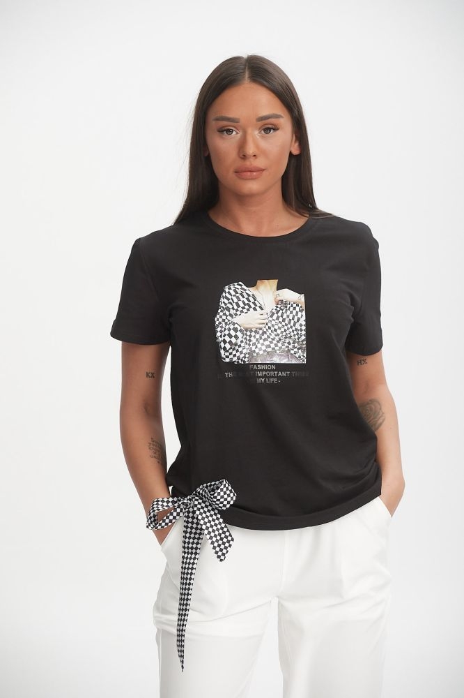 T-shirt Checkered Print