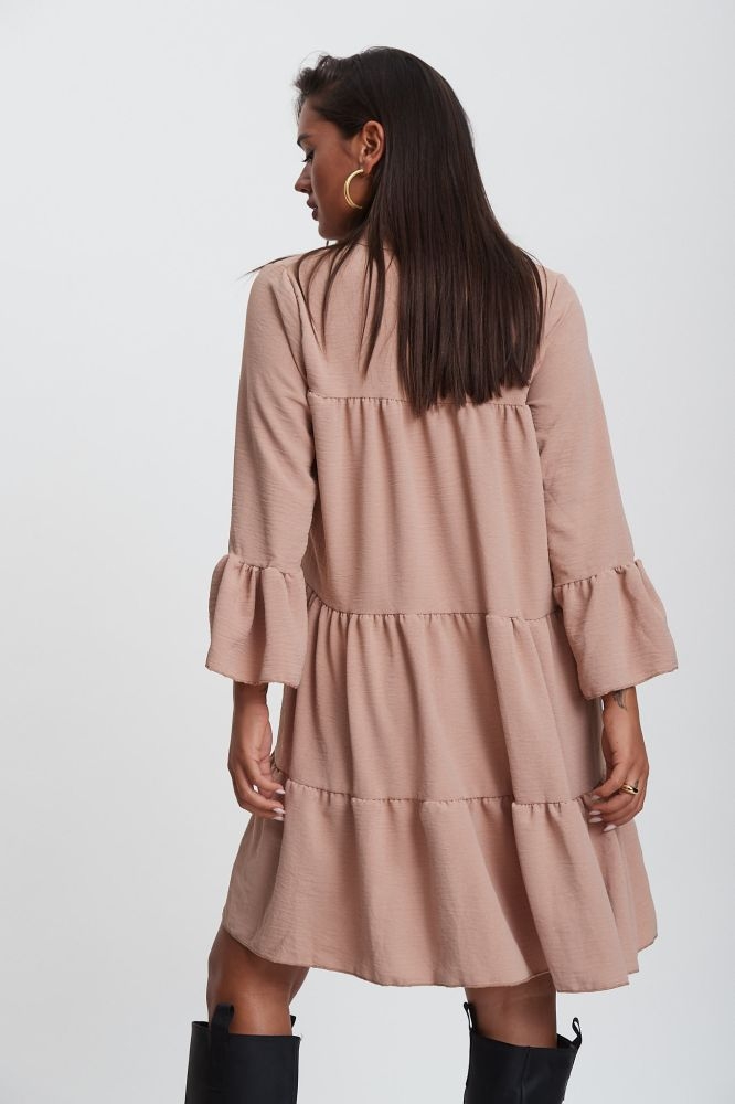 Φόρεμα Mini Με Μάο Γιακά & Ζώνη