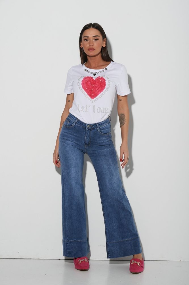 T-Shirt Heart With Chain