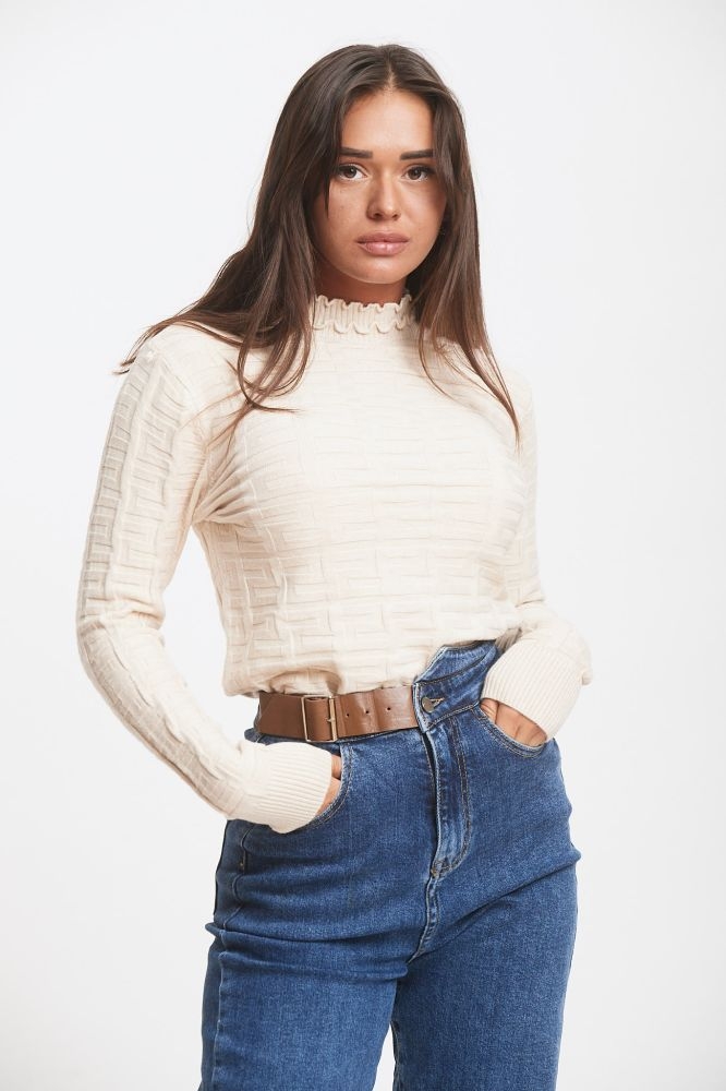 Knitted Top With Meanders Design 