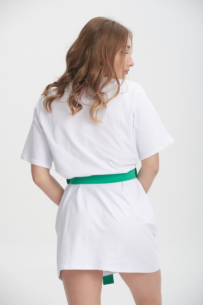 Dress With Belt And Pockets