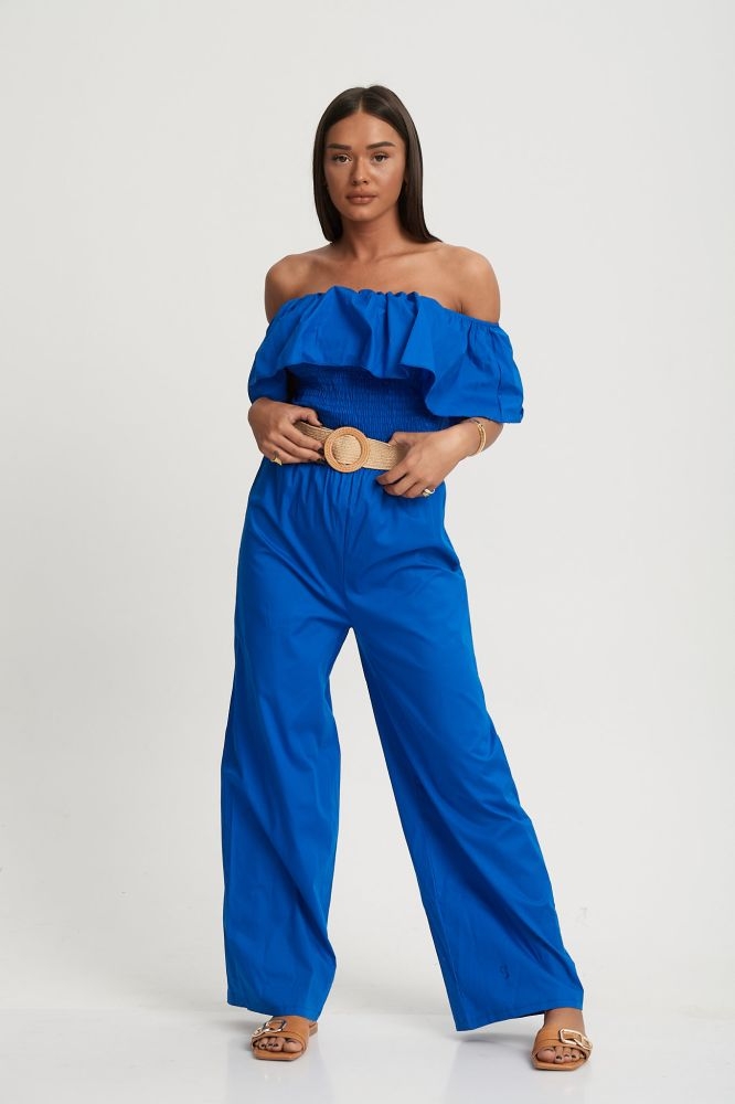 Jumpsuit With Straw Belt