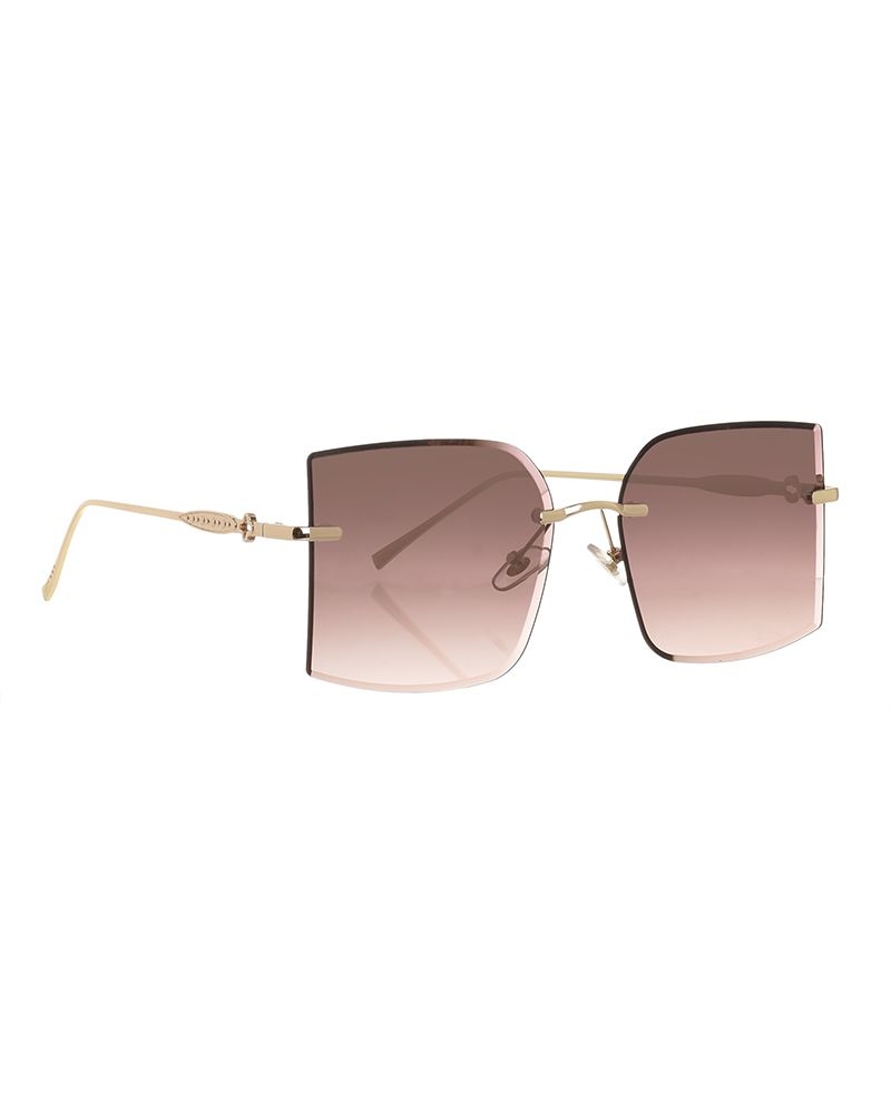 Square Sunglasses With Gold Details