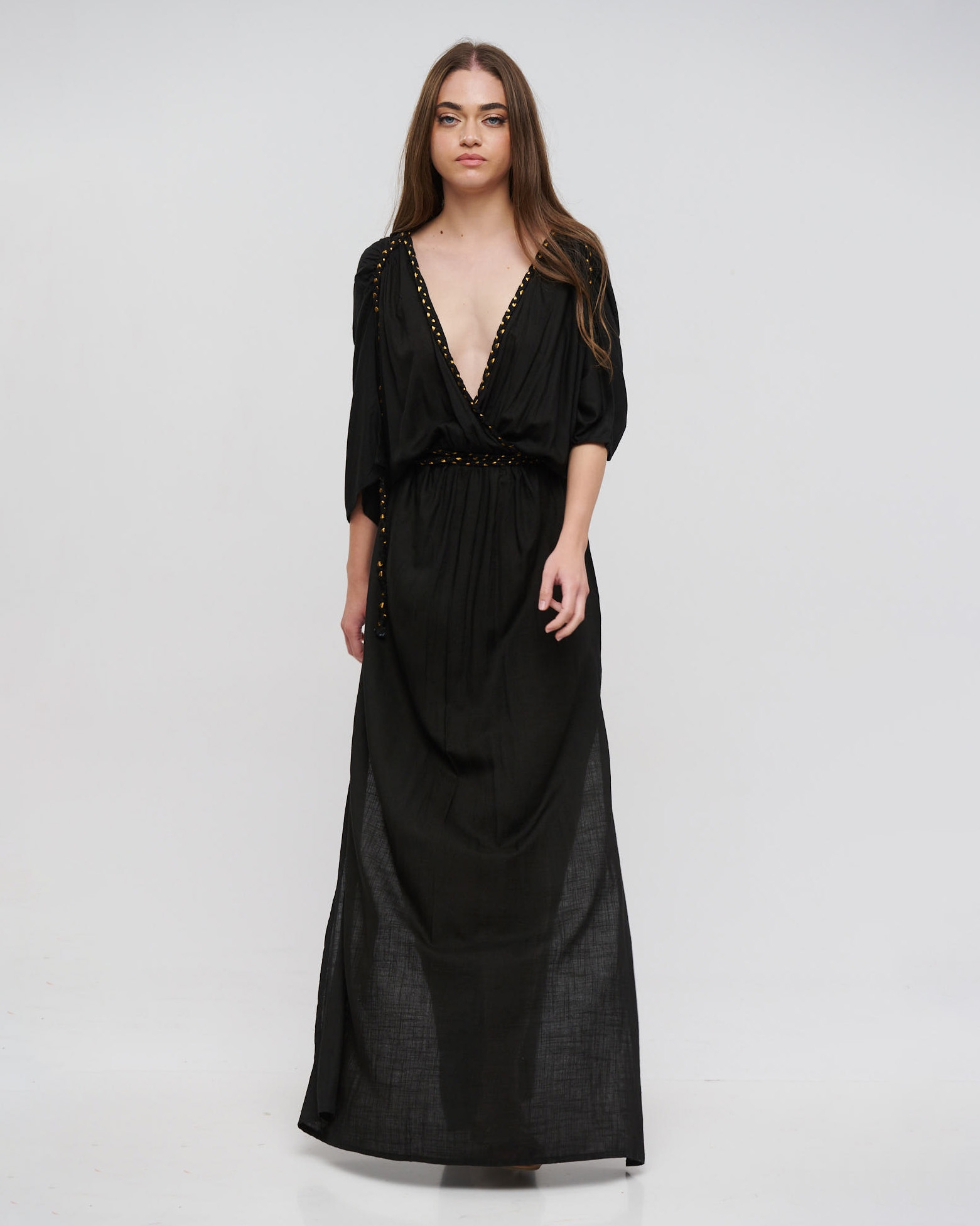 Maxi Dress With 3/4 Sleeve BLE RESORT COLLECTION