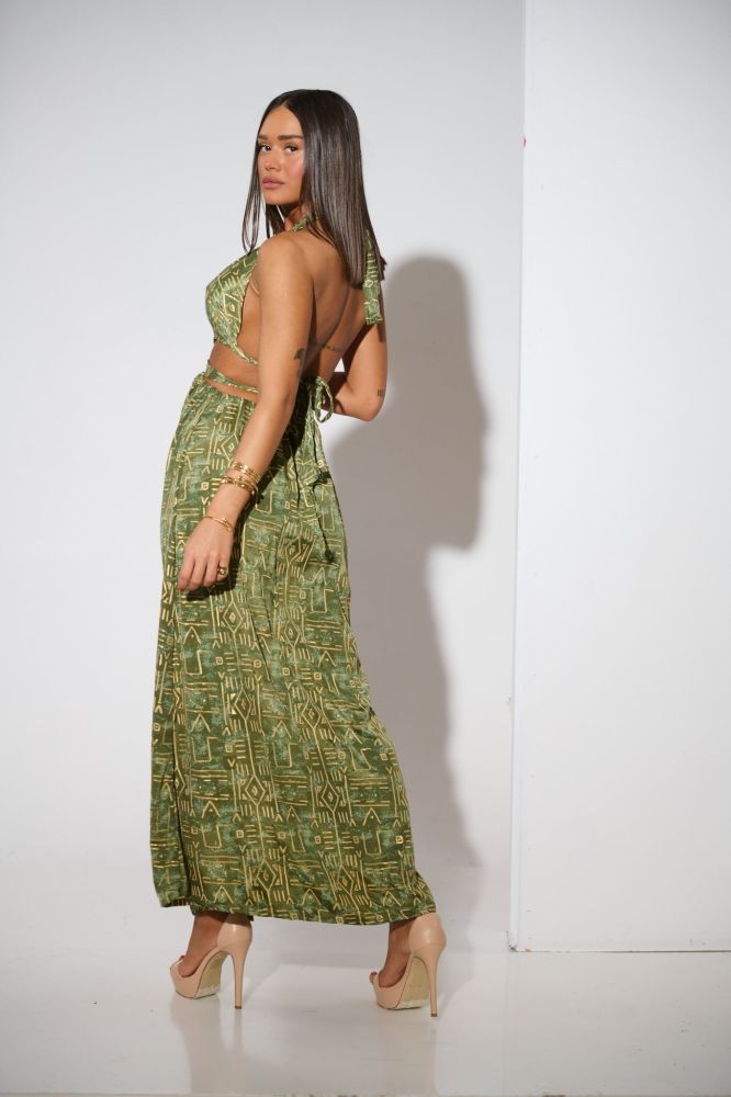 Maxi Wrap Dress With Hoop BLE