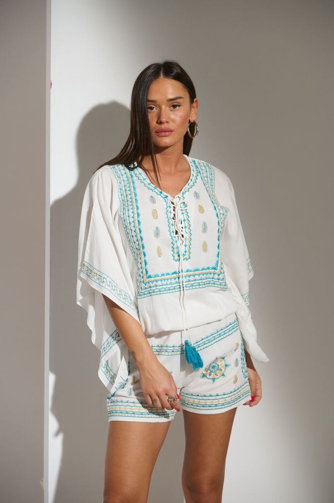 Jumpsuit With Beams And Embroidery BLE