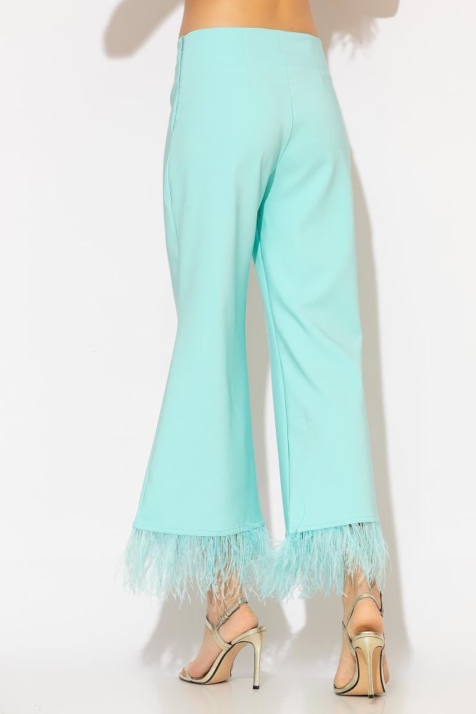 Pants With Feathers In The Bottom Part C-THROU
