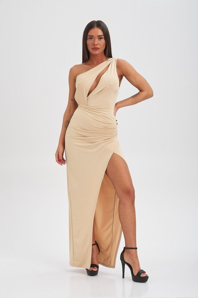 One-shoulder Dress With Double Straps