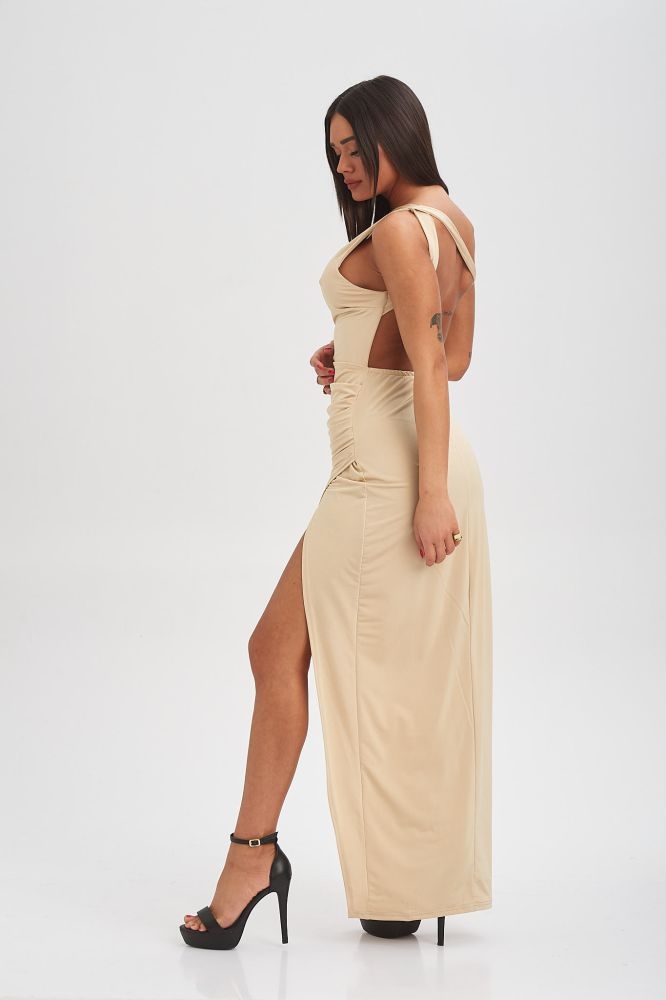 One-shoulder Dress With Double Straps