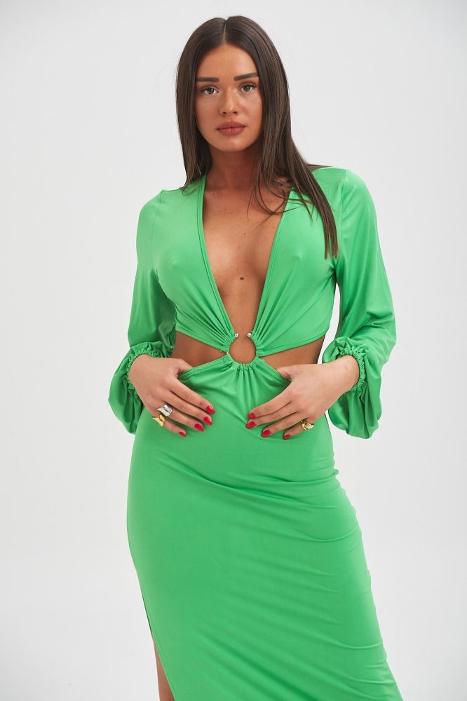 Longsleeve Dress With Hoop In The Front