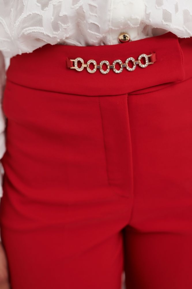 Pants With Little Chain And Rhinestones DEJAVU