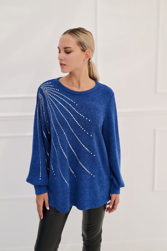 Knitted Blouse With Rhinestones DEJAVU