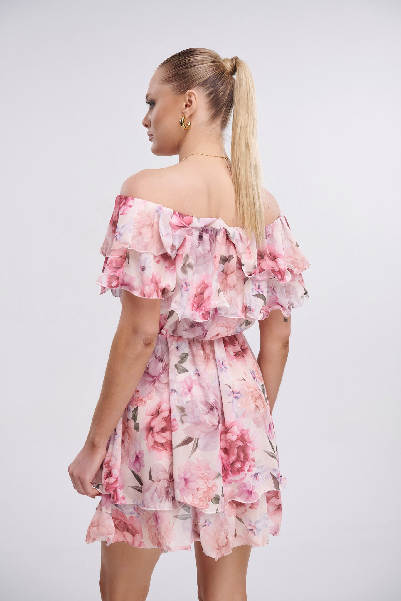 Off-Shoulder Floral Dress
