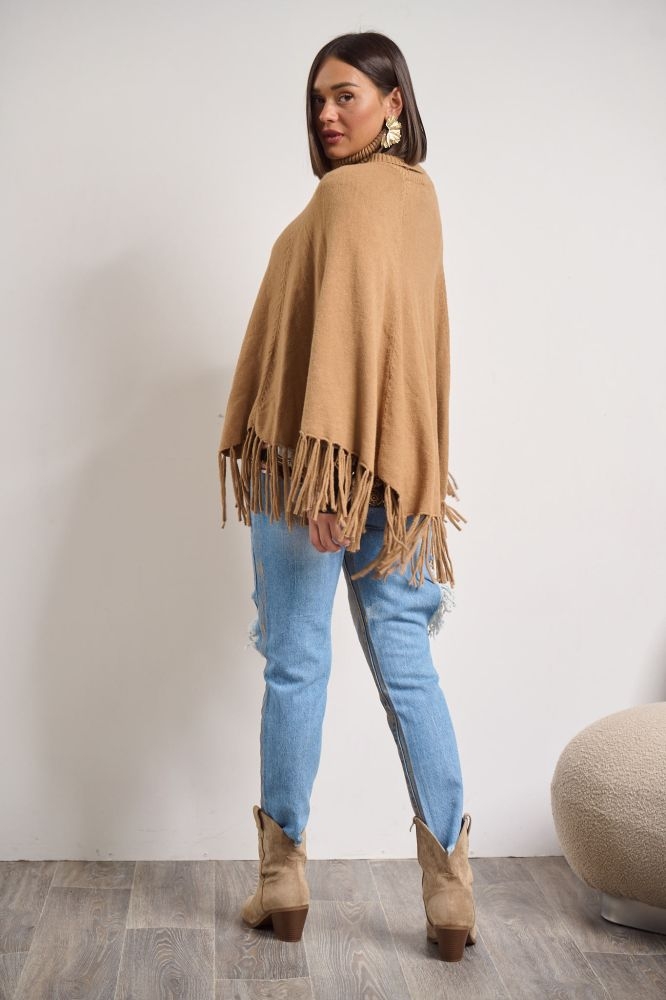Poncho With Tassels