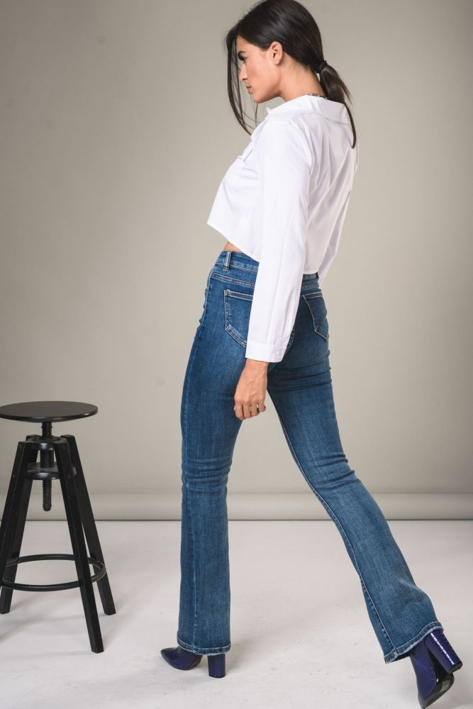 Crop Shirt With Front Pockets