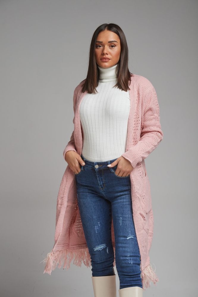 Knitted Cardigan With Belt