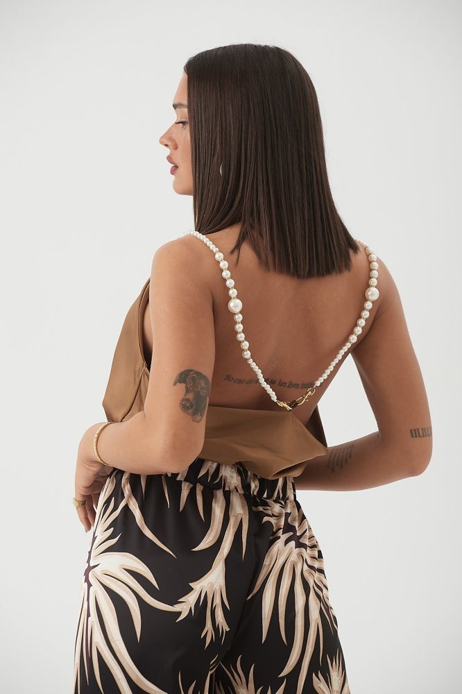 Top With Pearls In The Back