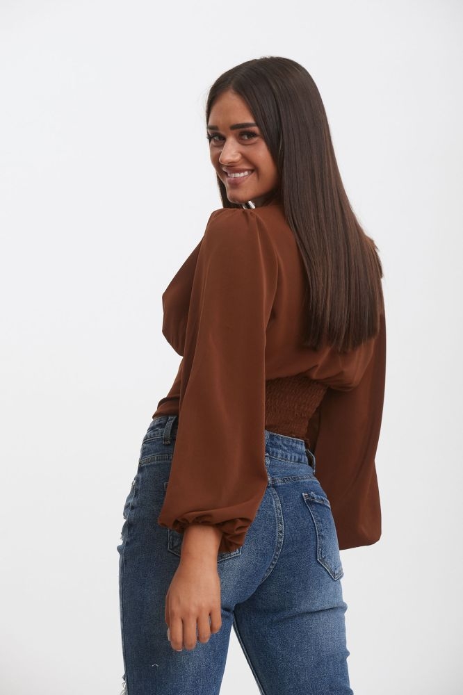 Buttons Front Long Sleeve Top 