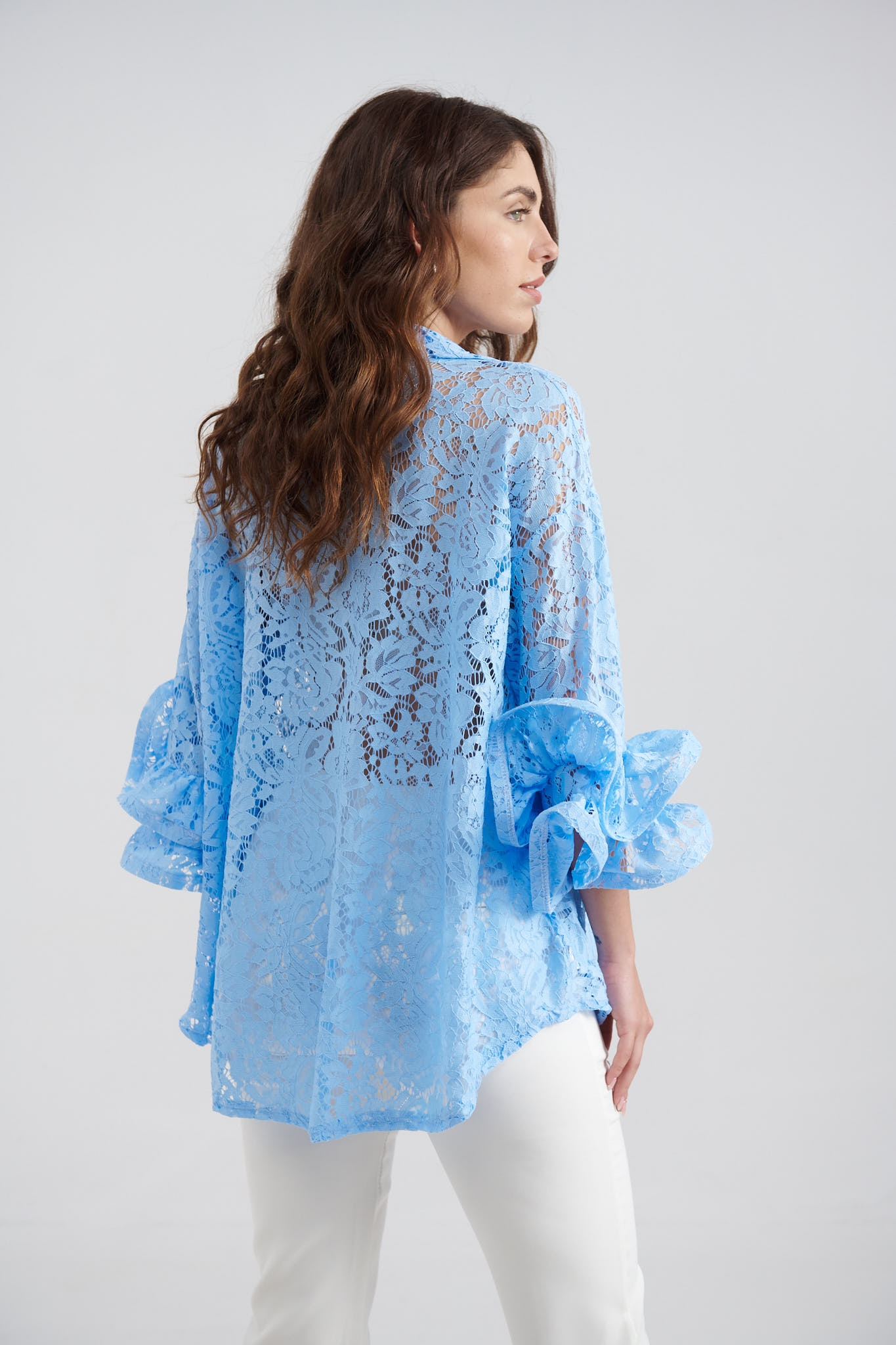 Lacy Shirt With Ruffles