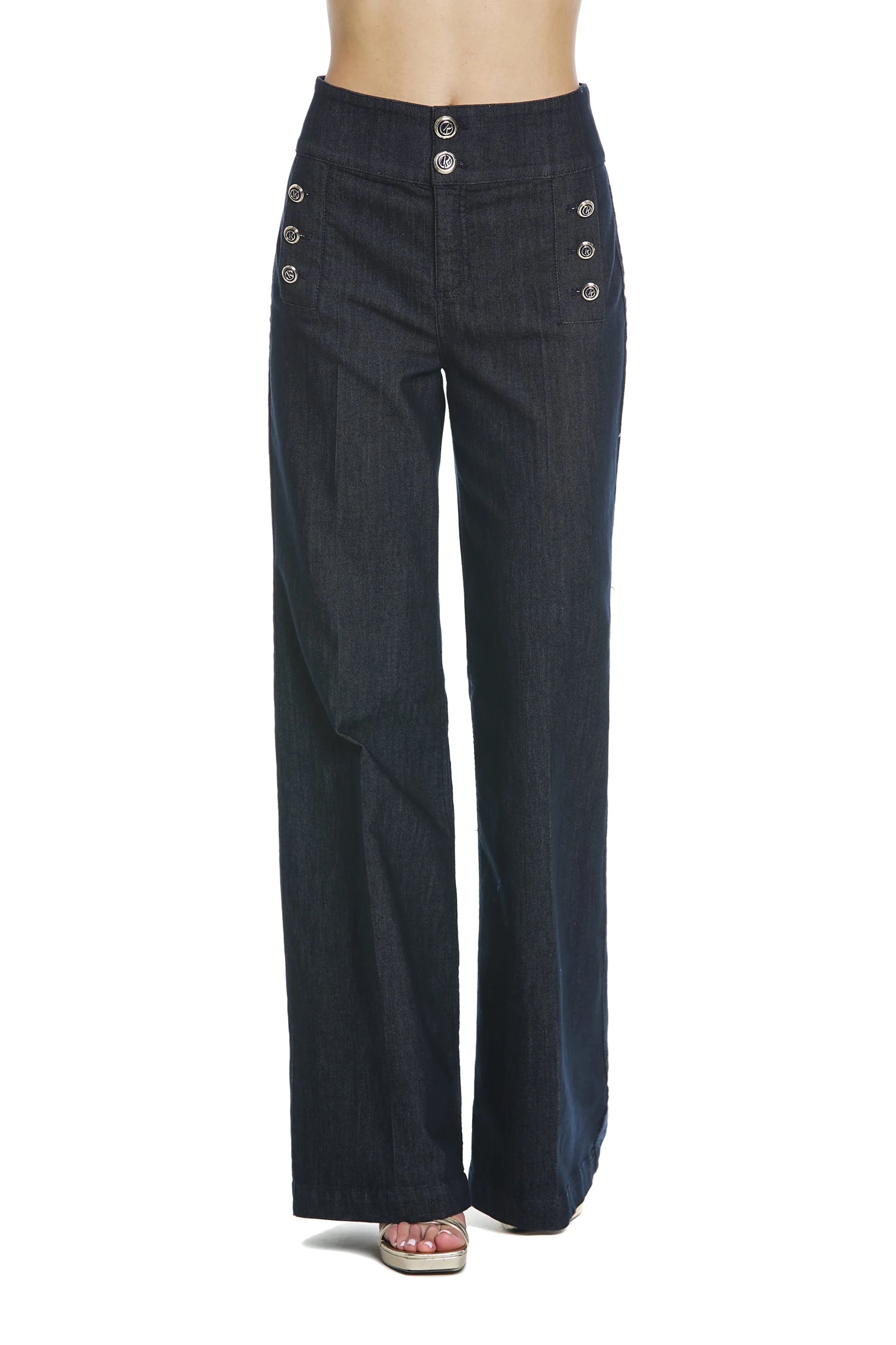 Denim Pants With Golden Buttons RELISH