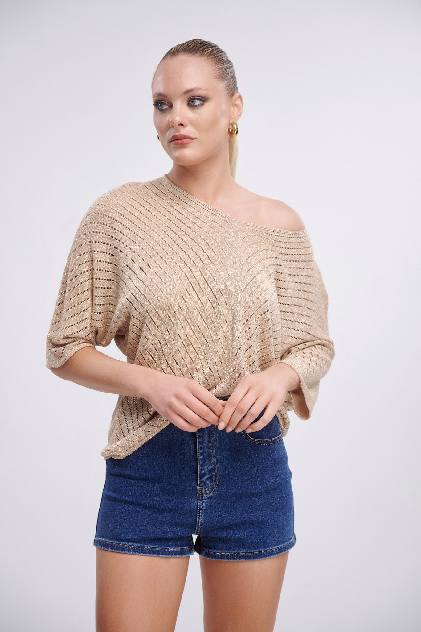 Knitted Shiny Blouse