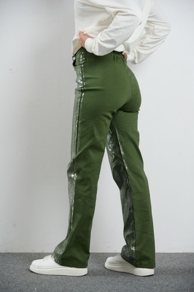 Flared Pants With Metallic Design