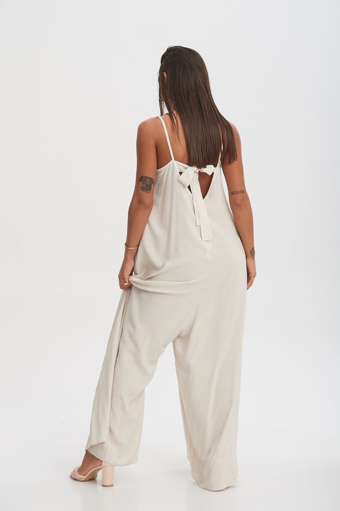 Wide Leg Jumpsuit With Knot In The Back