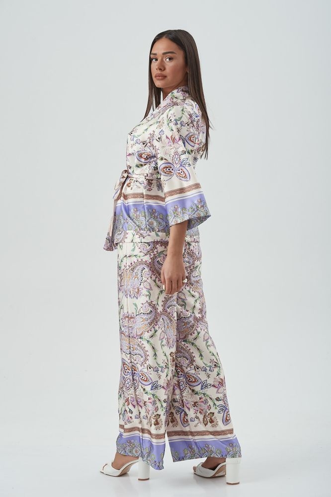 Printed Set Kimono And Pants