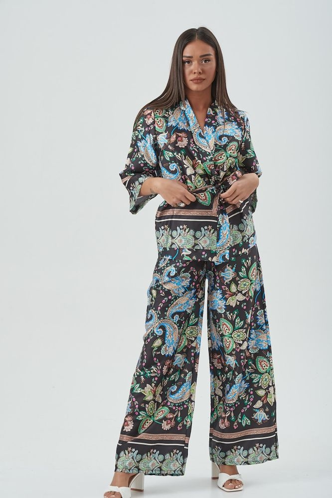 Printed Set Kimono And Pants
