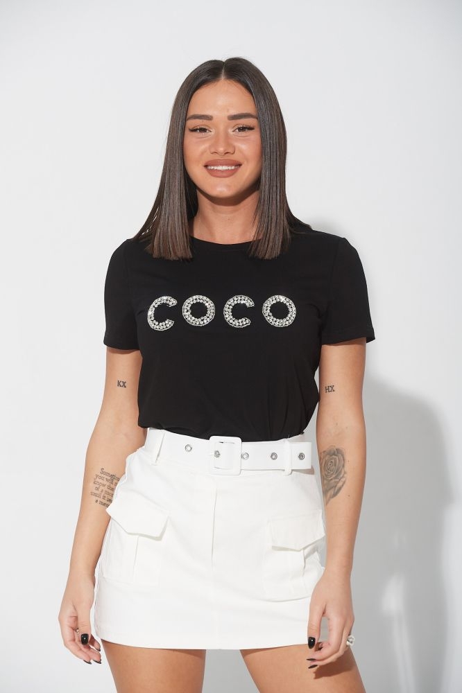 T-Shirt Coco With Rhinestones
