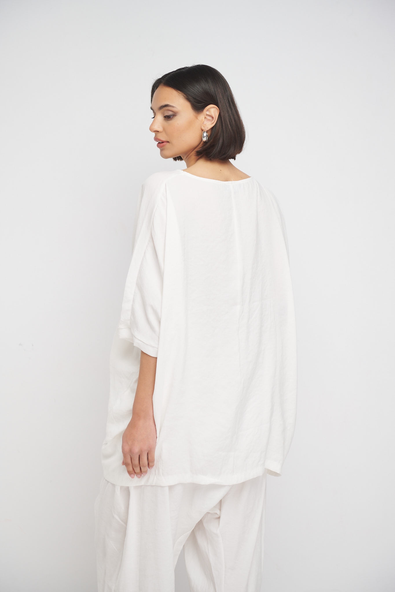 Batwing Sleeve Asymetrical Blouse