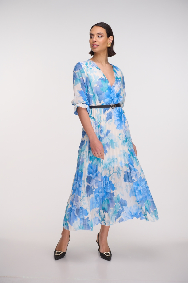 Maxi Pleated Floral Dress