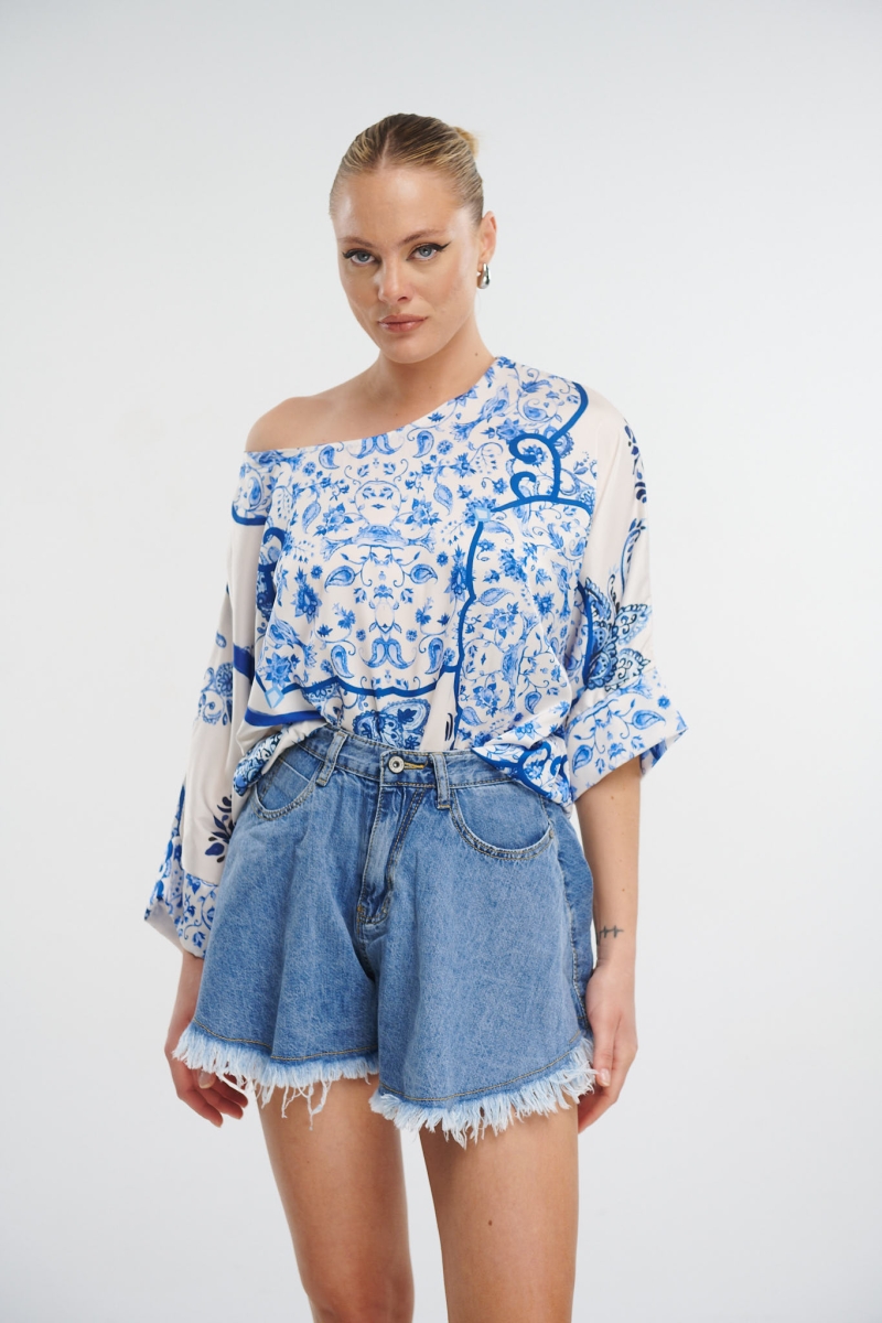 Blouse With Paisley Print