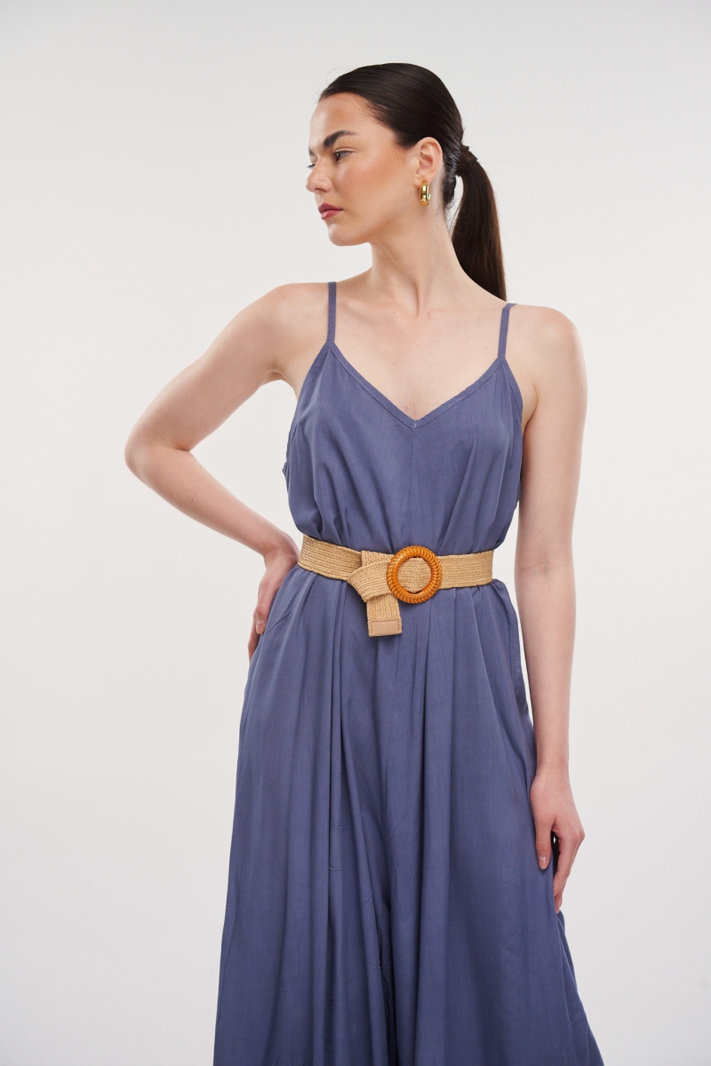 Oversize Jumpsuit With Open Back