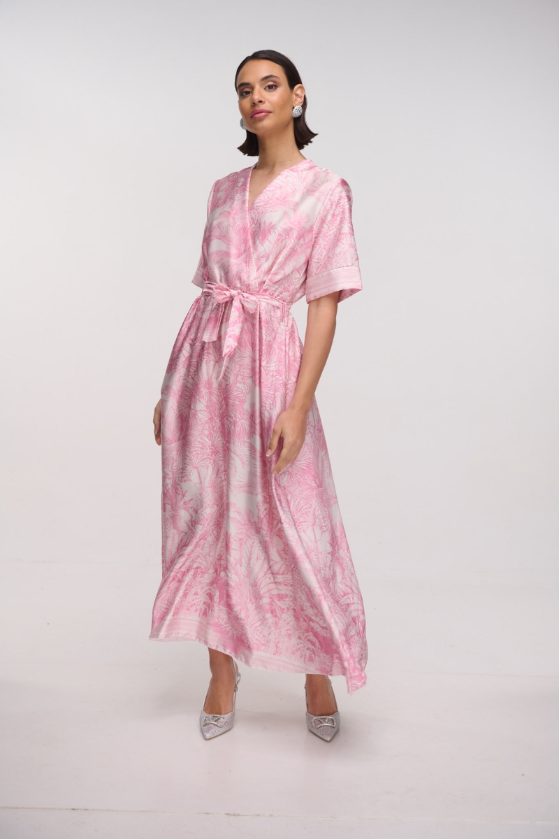 Satin Maxi Printed Dress