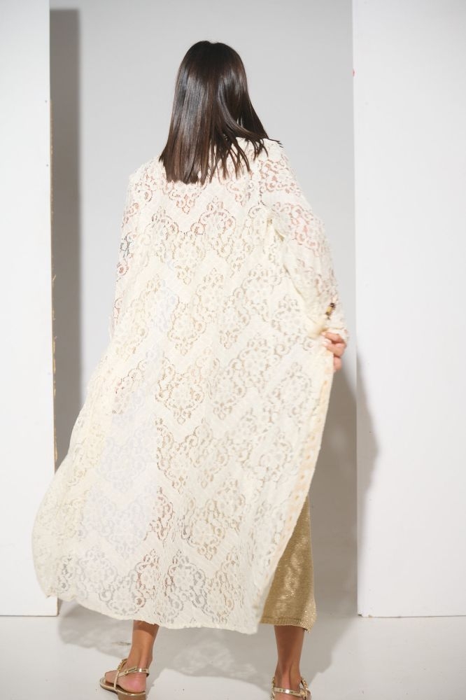 Lacy Long Kimono