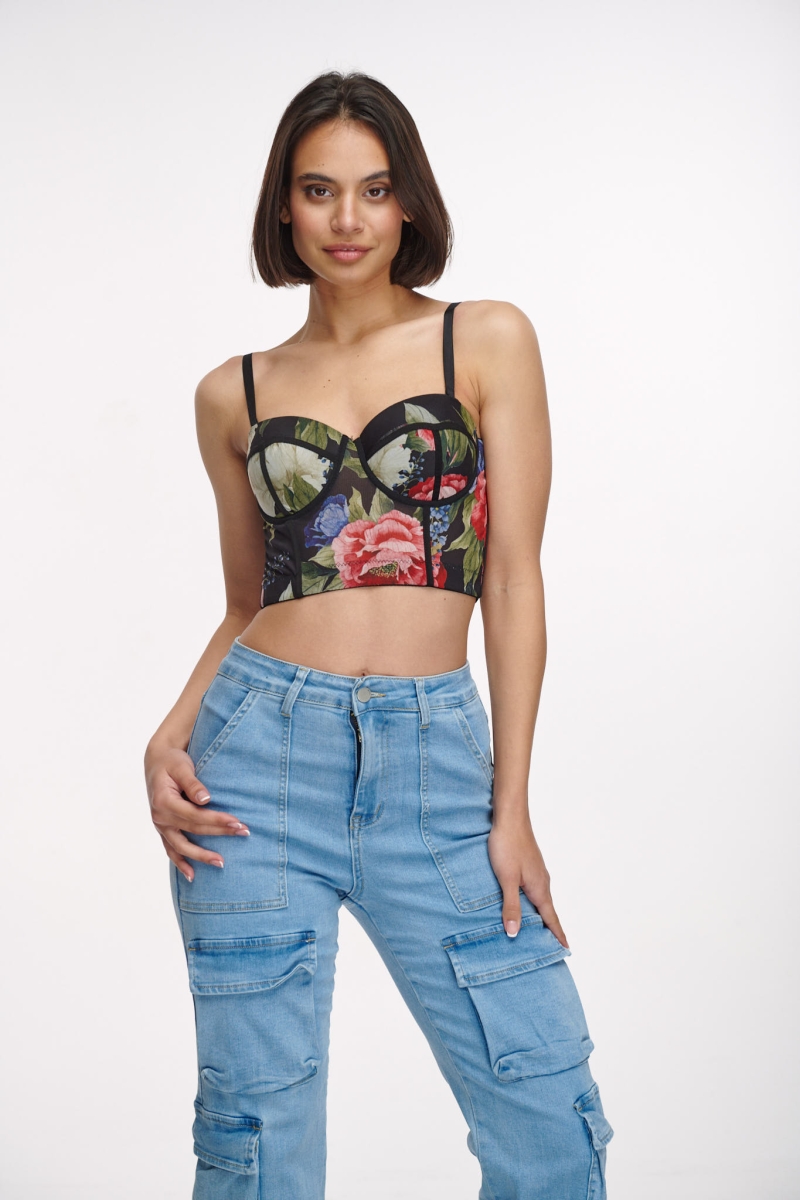 Floral Tulle Bustier
