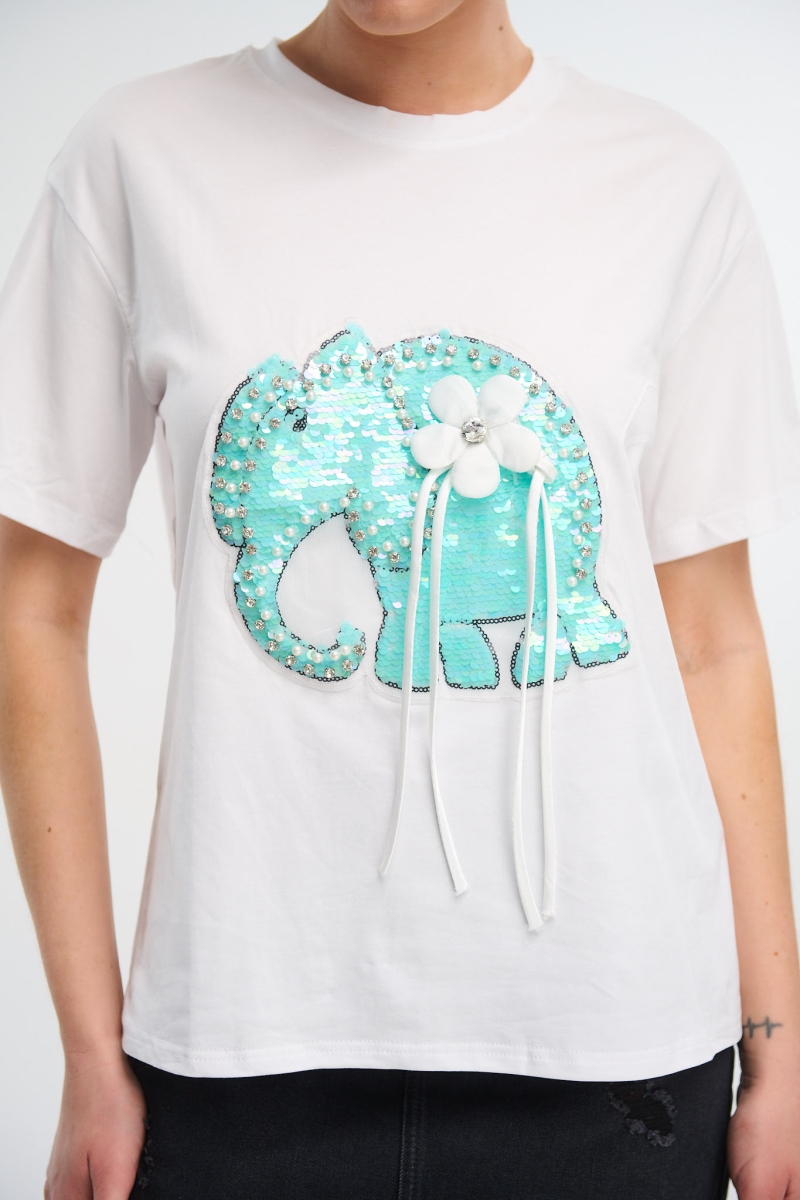 T-Shirt Ελεφαντάκι Με Στρας