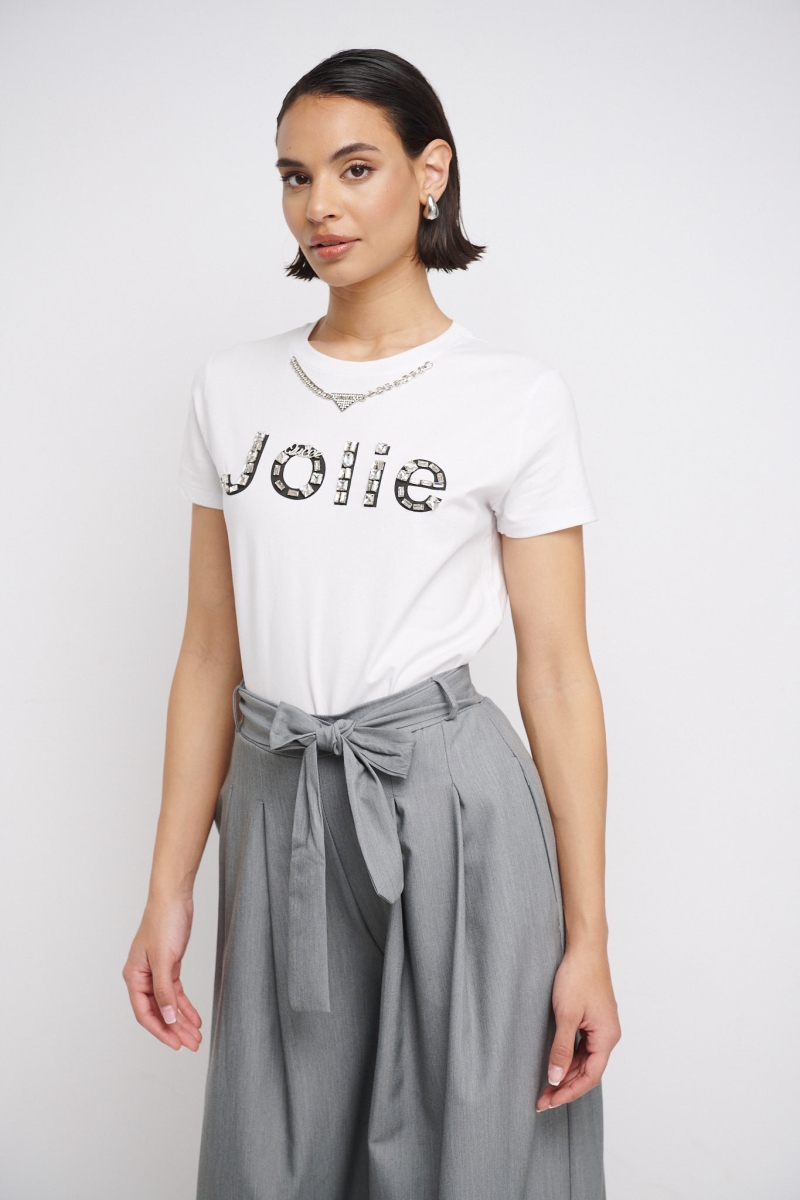 T-Shirt Jolie Με Στρας